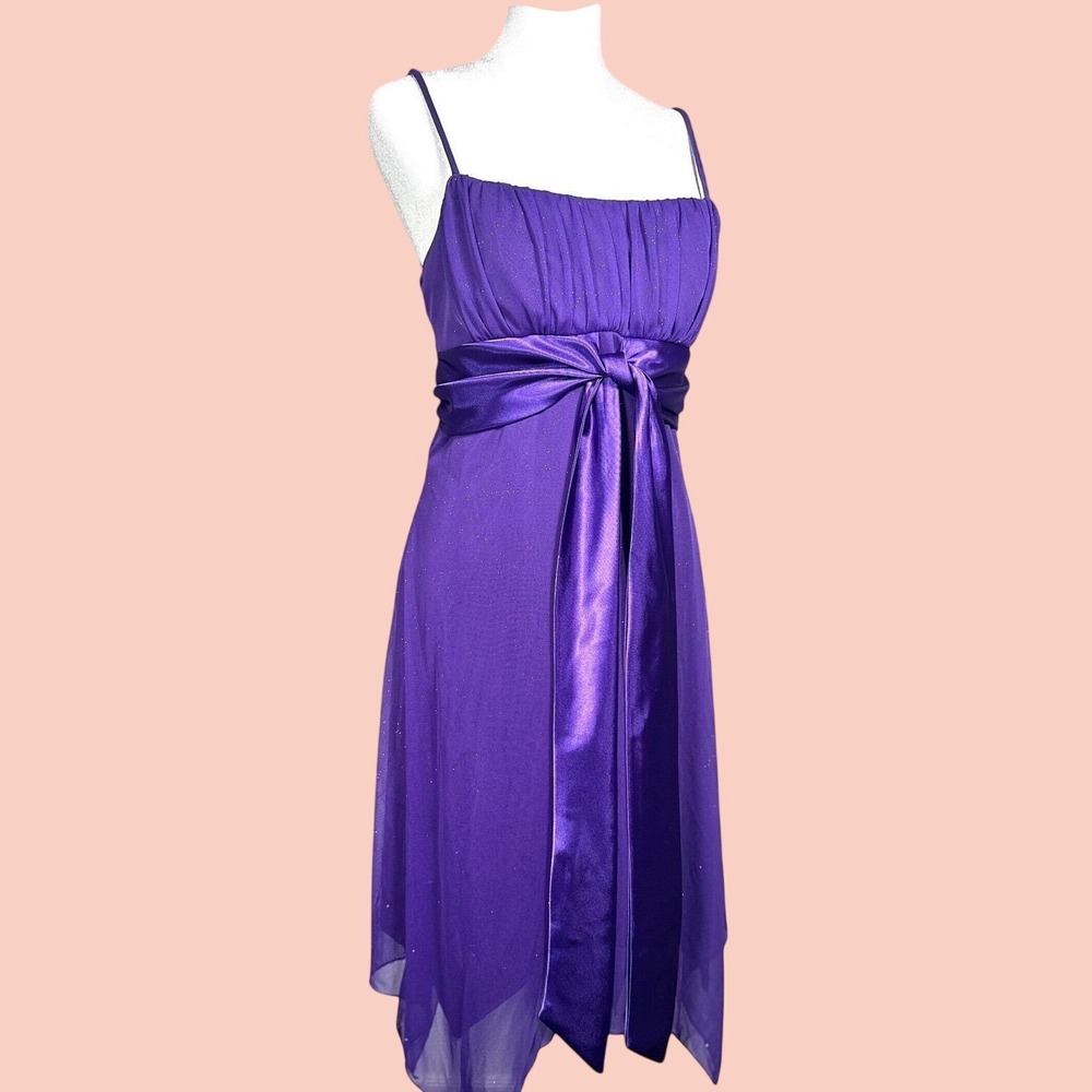 Vintage Y2K Fairy Purple Shimmer Party Dress, Size Medium